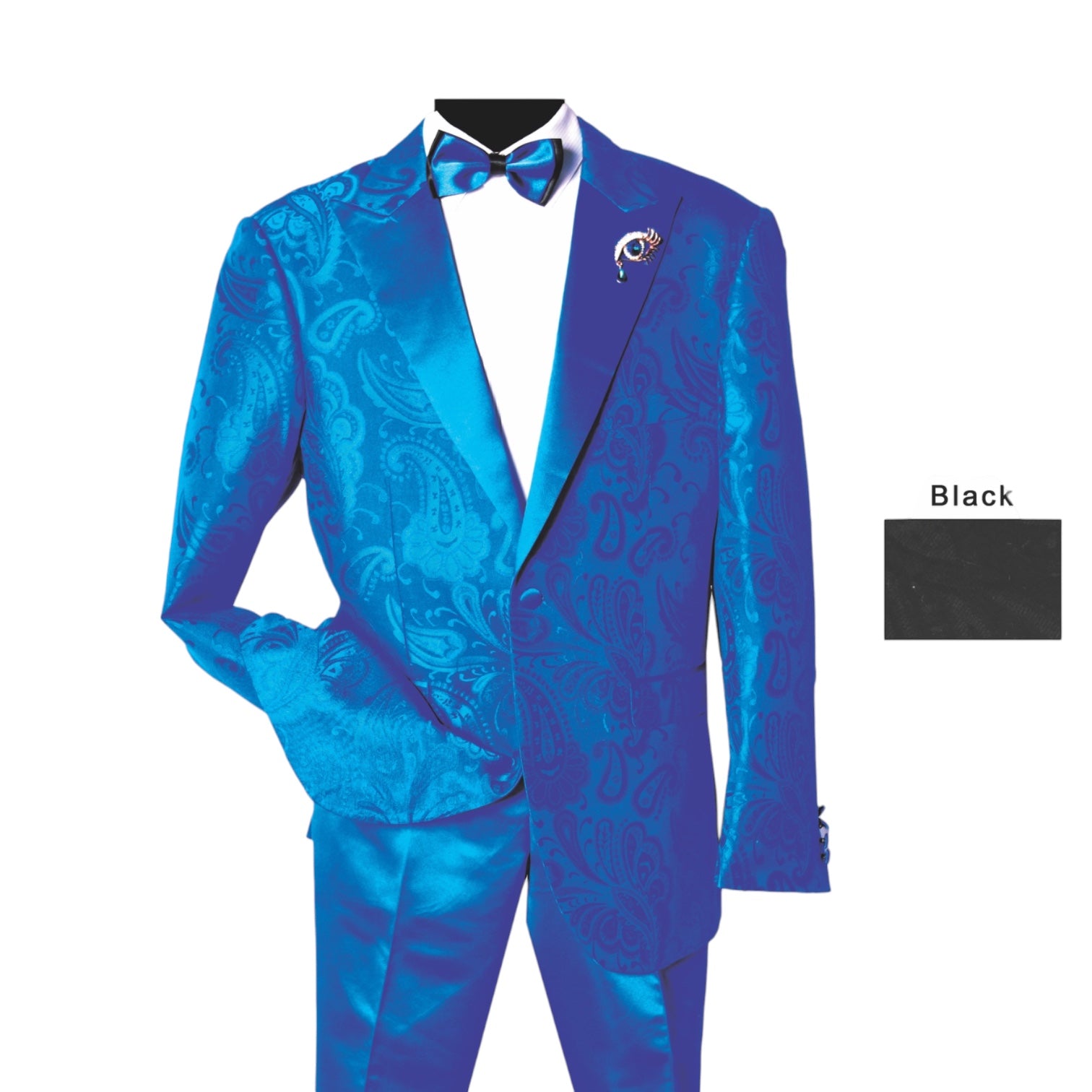 MAZARI: Paisley 2pc Slim Suit 9600